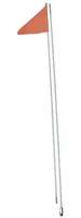 Orange Safety Flag 2 PC 5/16" x 8' mast w/Bolt Base