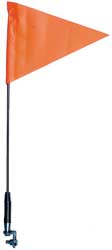 Orange Safety Flag - Telescoping 5' mast - Coil Spring Base