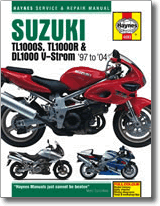 Haynes Motorcycle Repair Manual -TL1000S, TL1000R & DL1000 V-Strom, 996cc, '97 thru '04 4083