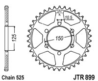 JT Sprockets Steel Rear Sprocket 42T KTM 950 Adv JTR899-42