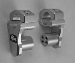 Rox Low Pro 1 3/4"rise x 1 1/8" Stem Clamp x 1 1/8" Handlebar Dual Sport Motorcycle Pivoting Risers