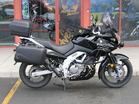 Suzuki DL650 V-Strom Side With Hepco & Becker Junior Luggage (Click on me for more pictures)